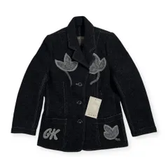 美品 伊太利屋 イタリヤ デザイン ウール ジャケット コート サイズ 9 /レディース/ダークグレー