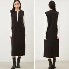 美品 Mila Owen リブニットキーネックレイヤードワンピース