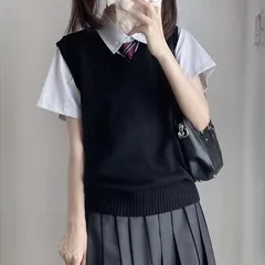 送料無料未使用  スクールベスト 女子 制服 ベスト スクール ベスト 高校 中学 学生 通学 女子 入学 ニット ベスト 無地 Vネック 春夏 秋冬 通年 通学 女子高生 学生服 カジュアル コスプレ 紺色kongban42