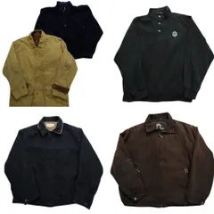 古着卸 まとめ売り フェイクスウェード ジャケット 5枚セット (メンズ XL /2XL ) スタンドカラー ブルゾン 比翼 中古 古着 NB1162