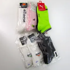 ミズノ/プーマ他 靴下 6点セット 未使用 スポーツソックス ブランド まとめて 大量 メンズ