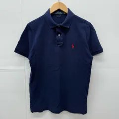 中古 ポロ ラルフローレン ポロシャツ Mサイズ ネイビー POLO RALPH LAUREN アメカジ トップス【V1924-001】◇ 217