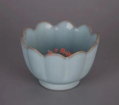 旧蔵 汝窯 青磁 葵口杯 二客組 天青釉 茶杯 中国古美術 CL0445 - メルカリ