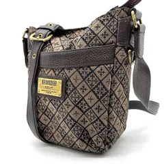 【良品】 russet ラシット ショルダーバッグ トートバッグ ワンショルダーバッグ 総柄 ナイロン レザー 革 ブラウン 茶色 ユニセックス 男女兼用 メンズ レディース