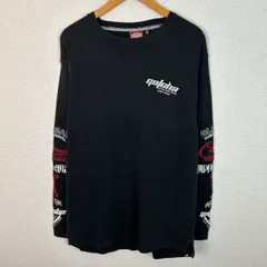 GOTCHA ガッチャ 長袖 Tシャツ ロンT ロゴ刺繍 ブラック XLサイズ メンズ 古着 ストリート Y2K　平成