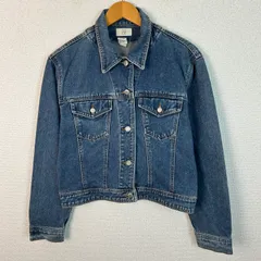 90s GAP ギャップ デニムジャケット Gジャン 無地 ブルー Lサイズ メンズ 古着 アメカジ ストリート