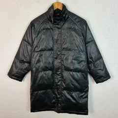 PUMA プーマ ダウンコート ベンチコート バックプリント ロゴ刺繍 ブラック 140サイズ キッズ 古着 スポーツMIX カジュアル