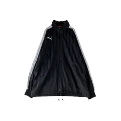 90s PUMA　トラックジャケット　ウィンドブレーカー　刺繍　切替　Oサイズ