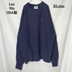 US規格】希少 Lee DEM プリントデザイン スウェット ネイビー XL 
