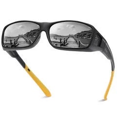 [DUCO] メガネの上から掛けられる オーバーサングラス めがね さんぐらす 偏光レンズ UV400 紫外線カット 花粉サングラス メンズ レディース兼用 1