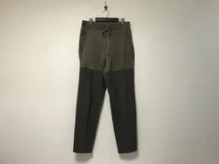 本物アトウatoサテン切り替えデザインドレスイージーパンツメンズサーフアメカジミリタリーストリートスケータービジネススーツモードドレスゴルフバイカーロック48日本製カーキL