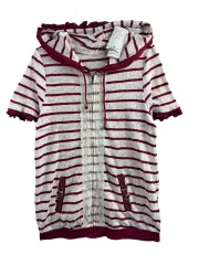 アクシーズファム レッド ストライプ レッド WHO フーディー ジップアップ 1558