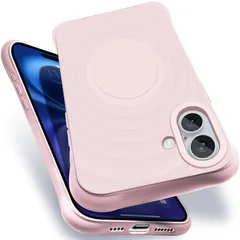 iPhone 16 MagSafe対応 ケース 耐衝撃 米軍MIL規格 アイフォン16 スマホケース シリコン 保護ケース いpほね16 カバー ストラップホール付き 傷つけ防止 ワイヤレス充電対応 6.1インチ用（ピンク）