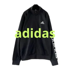 adidas　トラックジャケット　ジャージ　刺繍ロゴ　ワンポイント　ビッグロゴ