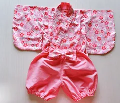 【匿名配送】ハンドメイド　ベビー袴⑨ オマケ付きです！！