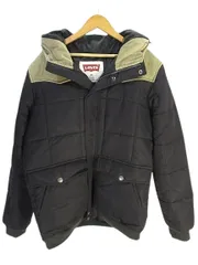 リーバイス Levi's 中綿 ジャケット ジップアップ ボタン コーデュロイ 切替 無地 サイズM ベージュ×ネイビー QQQ