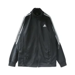 adidas　トラックジャケット　ジャージ　刺繍ロゴ　ワンポイント　スリーライン