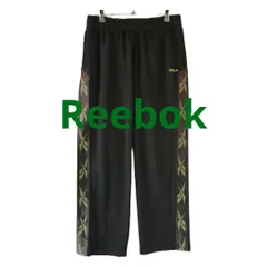 Reebok　トラックパンツ　ジャージ　刺繍ロゴ　ワンポイント　ロゴラインのサムネイル
