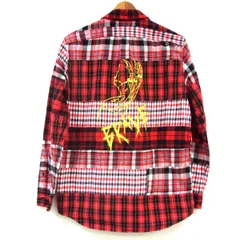 美品 定価27,500円◆DIESEL ディーゼル チェック パッチワーク プリント 長袖 シャツ メンズ