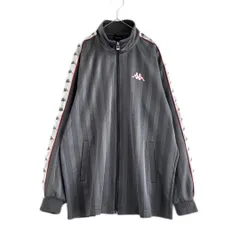 Kappa　トラックジャケット　ジャージ　Oサイズ　刺繍ワンポイント　ストライプ