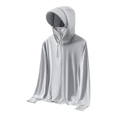 新品 [SUKINANA] ラッシュガード メンズ UVカットパーカー 夏服 UPF50+ 日焼け対策ウェア アウター ラッシュパーカー 長袖 フード付き 冷感素材 軽量 通気性 シンプル おしゃれ