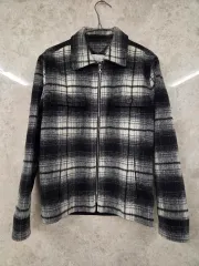 SANDRO(サンドロ)オム ラナ ウール ブラック CHECK ジャケット S