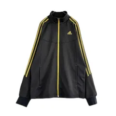 adidas　トラックジャケット　ジャージ　刺繍ロゴ　ワンポイント　切替