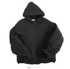 ノンノッド モールスキン シャーリング フード ブルゾン ブラック (2)
