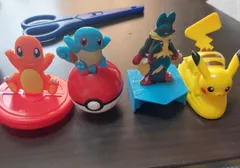 ポケモン マクドナルド ハッピーセット フィギュア 4体セット ピカチュウ ゼニガメ ヒトカゲ ルカリオ