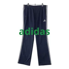 adidas　トラックパンツ　ジャージ　刺繍ワンポイント　ストライプ　サイドロゴ