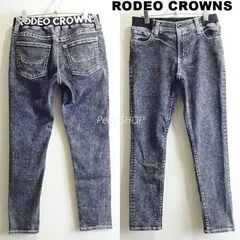 ロデオクラウンズ　GOOD COMFORT TYPE2 テーパードデニム　【M～L】　強 ストレッチ　腰リブ　レディース　ブラック　RODEO CROWNS