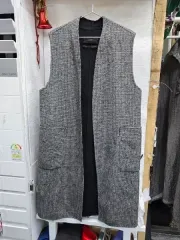 ジャケット ロング ベスト グレー