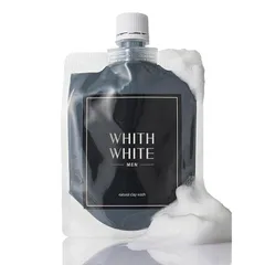 【泥×炭、濃密泡で黒ずみケア】フィスホワイト メンズ 洗顔 毛穴 130g 洗顔ネット 付 クレイ 炭洗顔 毛穴洗浄