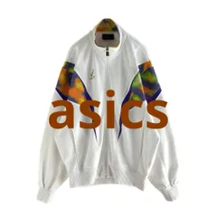 90ｓ　asics　トラックジャケット　ジャージ　マルチカラー　マーブル　切替