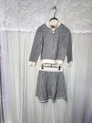 (キッズ)Cindykids チェック ニット セットアップ 140