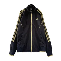 adidas　トラックジャケット　ジャージ　刺繍ロゴ　切替　ワンポイント