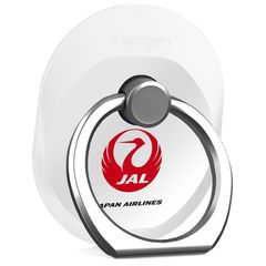 Spigen JAL StyleRing ホワイト JALUX 飛行機/グッズ [BJK12001] 日本航空 スマホ用スタイルリング 360°可動で車載ホルダーにも♪