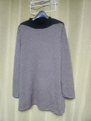 コス ストライプ パータン ブラックネック 長袖 Tシャツ