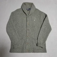 90 95 POLO RALPH LAUREN(ポロラルフローレン) ラムウール シープスキン ニット セーター カーディガン ジャケット M