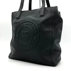 【美品】マークジェイコブス トートバッグ 黒 レザー シボ革 A4可 ショルダーバッグ