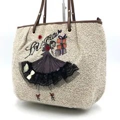 【美品】LUPUY ルプイ  トートバッグ ハンドバッグ 刺繍 フェミニン カジュアル