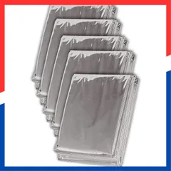 【在庫処分】静音 サバイバル カサカサ音が少ない アルミ ブランケット Standard) 130×210cm 5枚セット ベーシックスタンダード(Basic 6813