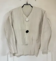 レディース アイボリー アンゴラ 長袖 ニット