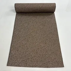 反物 優品 羽尺 羽織 和装コート 花唐草 茶色 正絹 【中古】