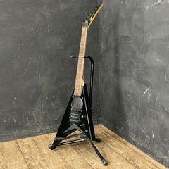 Used Charvel Jackson Randy V? electric guitar with built-in amplifier, black, model number 515101.