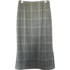 Z1662 UNTITLED アンタイトル スカート タイト 膝下 ロングスカート  チェック グレー 洗える レディース