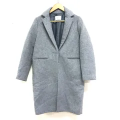 STUDIOUS 日本製 レディース ウール混 チェスターコート ロングコート すっきりめ グレー サイズ1 M