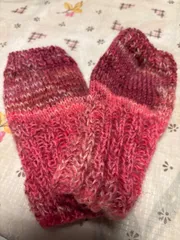 ハンドウォーマー【ゆびなし手袋・長めサイズ】手編み