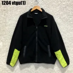 ノルディ ブラック 蛍光色 バイカラー フリース ジップアップ m