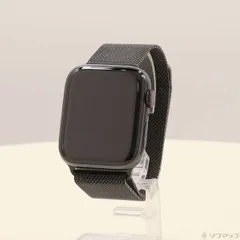 〔中古品〕 Apple Watch Series 5 GPS + Cellular 44mm スペースブラックステンレススチールケース スペースブラックミラネーゼループ【377】